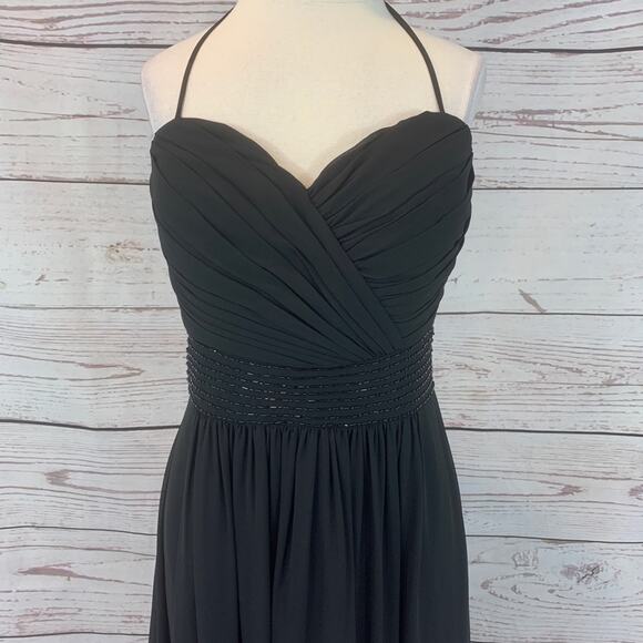 D’Zage long formal beaded waist halter strapless - Picture 2 of 7